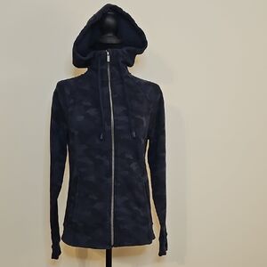 All In Motion Navy Camo Full Zip Hoodie Size XS